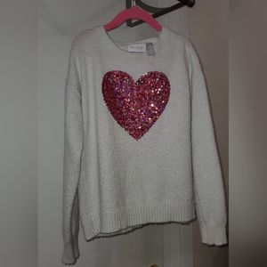 Girls heart sweater